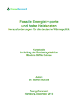Fossile Energieimporte und hohe Heizkosten: Neue Studie von EnergyComment